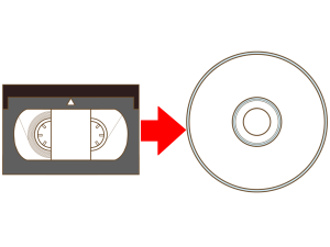 ビデオテープをDVDにダビング